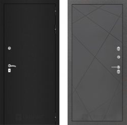 Дверь Лабиринт (LABIRINT) Classic шагрень черная 24 Графит софт
