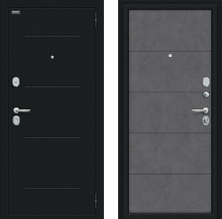 Дверь Bravo Граффити-1 Букле черное/Slate Art