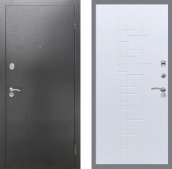 Дверь Рекс (REX) 2А Серебро Антик FL-289 Белый ясень