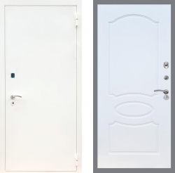 Дверь Рекс (REX) 1А Белая шагрень FL-128 Белый ясень