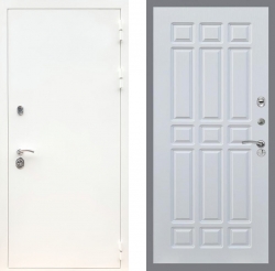 Дверь Рекс (REX) 5 Белая Шагрень FL-33 Белый ясень