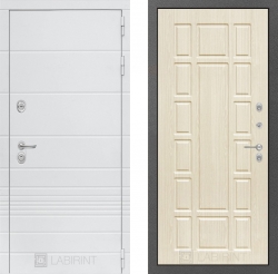 Дверь Лабиринт (LABIRINT) Трендо 12 Беленый дуб