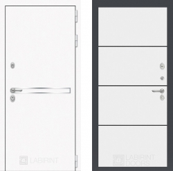 Дверь Лабиринт (LABIRINT) Лайн White 25 Белый софт