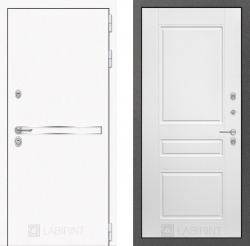 Дверь Лабиринт (LABIRINT) Лайн White 03 Белый софт