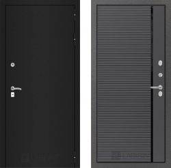 Дверь Лабиринт (LABIRINT) Classic шагрень черная 22 Графит софт