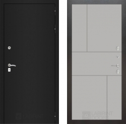Дверь Лабиринт (LABIRINT) Classic шагрень черная 21 Грей софт