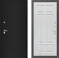 Дверь Лабиринт (LABIRINT) Classic шагрень черная 08 Кристалл вуд