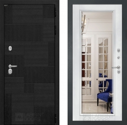 Дверь Лабиринт (LABIRINT) Pazl Зеркало Фацет с багетом Белый софт