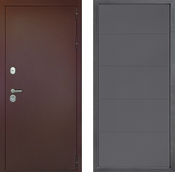 Дверь Дверной континент Рубикон Медь Дизайн ФЛ-649 Графит софт