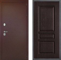 Дверь Дверной континент Рубикон Медь Дизайн ФЛ-243 Дуб шоколадный