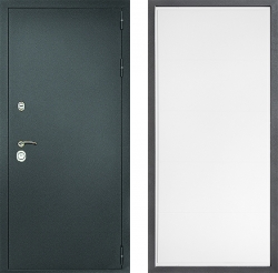 Дверь Дверной континент Рубикон Серебро Дизайн ФЛ-649 Белый софт