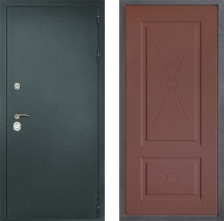 Дверь Дверной континент Рубикон Серебро Дизайн ФЛ-617 Ясень шоколадный