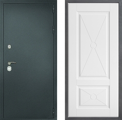 Дверь Дверной континент Рубикон Серебро Дизайн ФЛ-617 Софт милк