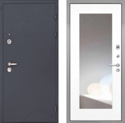 Дверь Интекрон Колизей ФЛЗ-120-М Зеркало Белый матовый