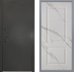 Дверь Заводские двери Эталон 3к антик серебро Доррен Мрамор белый