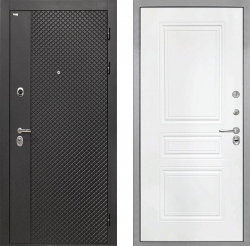 Дверь Интекрон (INTECRON) Олимпия Black 4К ФЛ-243 Белый матовый